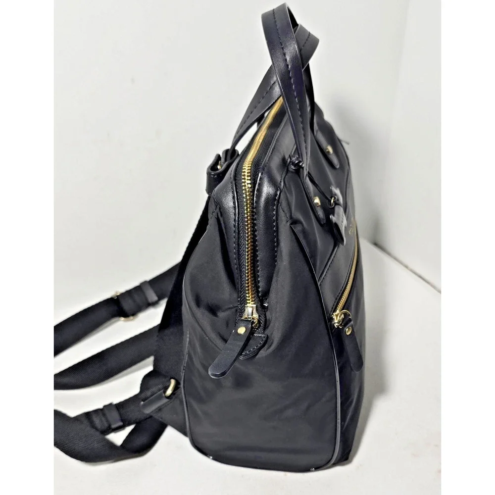 Radley London Backpack Nylon Black with Scottie Charm Pockets